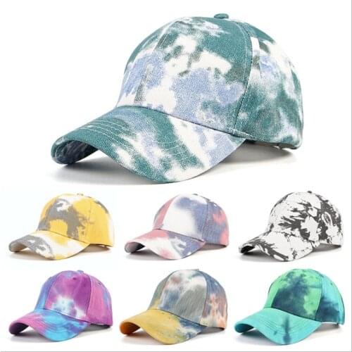 Tie Dye Adjustable Graffiti Unisex Baseball Cap Hip Hop Fashion New Spring Autumn Personality Peaked Cap Dad Hat