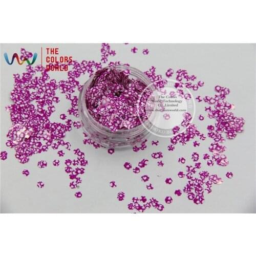 TCB085 Hexagon Shape 3MM Size glitter dust for nail Art nail Polish nail gel makeup or other DIY decoration