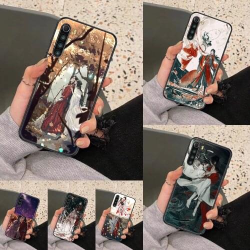 Tian Guan Ci Fu Phone case For Xiaomi Redmi Note 7 7A 8 8T 9 9A 9S 10 K30 Pro Ultra black fashion funda silicone Etui luxury