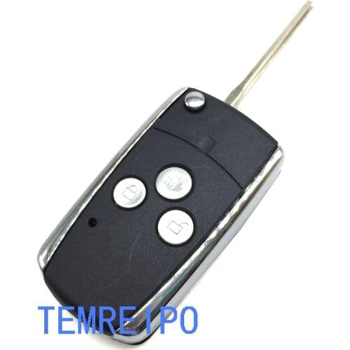 For Toyota Camry Blank Replacement 3 Button Modified Flip Folding Remote Key Shell Case With sticker