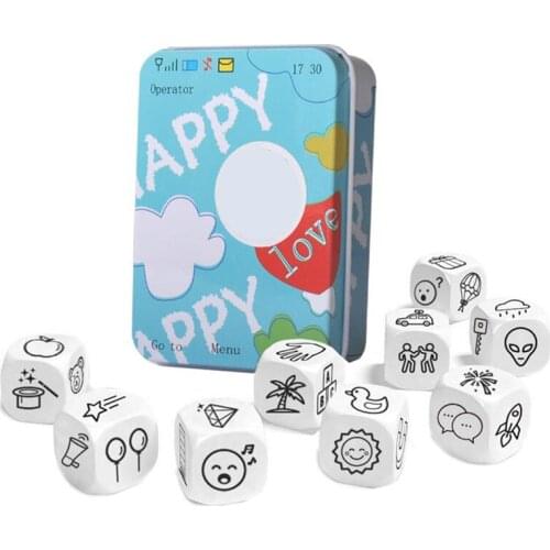 Friends Party Story Dice Puzzle Board Game with Story Game Funny English Children Telling Boxes Parents Family