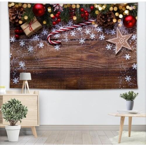 Christmas Party Tapestry Wall Cloth Merry Christmas Home Apartment Decoration Fabric Tapestries Camping Tent Travel Sleeping Pad