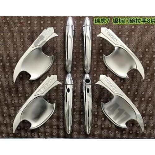 ABS Chrome Door Handle Bowl Door handle Protective covering Cover Trim Car styling for Chery Tiggo 7 2016-2019