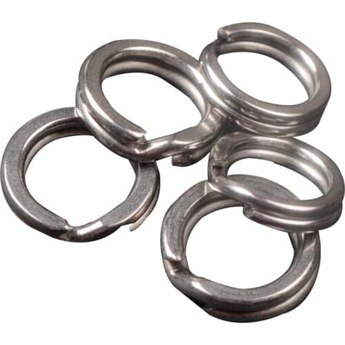10pc-100Pc Fishing Rings Stainless Steel Split Rings High Quality Strengthen Solid Ring Lure Connecting Ring Fishing Accessories
