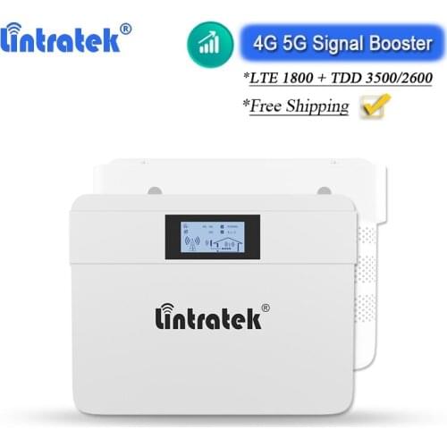 Lintratek 4G 5G Cellular Signal Booster LTE FDD B3 1800 TDD NR42 3500 NR41 2600 Cell Phone Amplifier Network Repeater AGC NR78