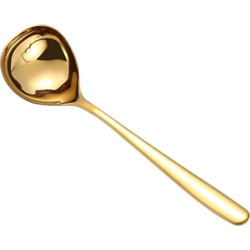 Stainless Steel Spoon Household Soup Spoon Large Round Bouillion Spoons Kitchen Utensil Practical and durable Household spoon