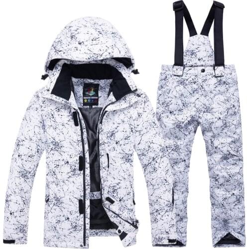 New Girls Boys Ski Suit Hot Waterproof thermal Winter Clothing Childrens Ski Suits -30 degree snowboard Ski jacket Pants Set