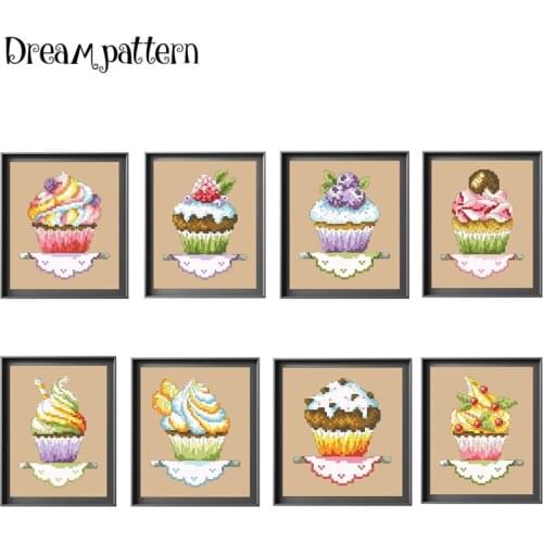 Raspberry cakes cross stitch kits plants aida fabric 18ct 14ct 11ct flaxen linen cotton thread embroidery kits DIY craft set