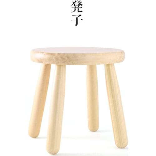 Mingei solid wood stool children stool practical home skid benches stool stool fashion parlor small bench