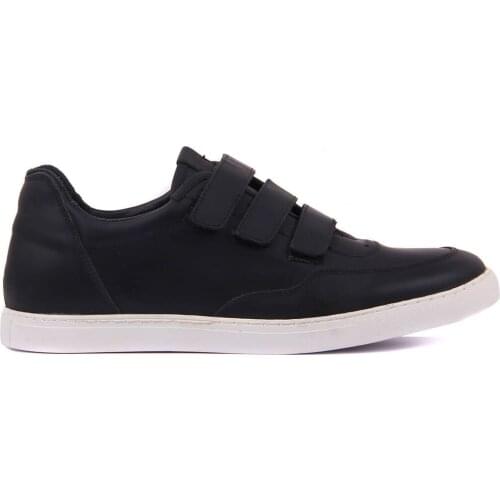 Sail-Lakers Black Leather Men Sneaker Casual Shoes