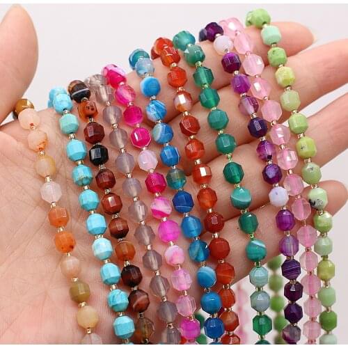 2021 New Style Natural Stone Beads Section Semi-Precious Loose Bead 6 MM For Jewelry Making DIY Necklace Earrings Accessory