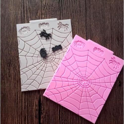 Luyou 1PCS Food Grade Silicone Spiders spin webs Shape For Silicone Cake Molds, Fondant Cake Decorate Tools FM1189