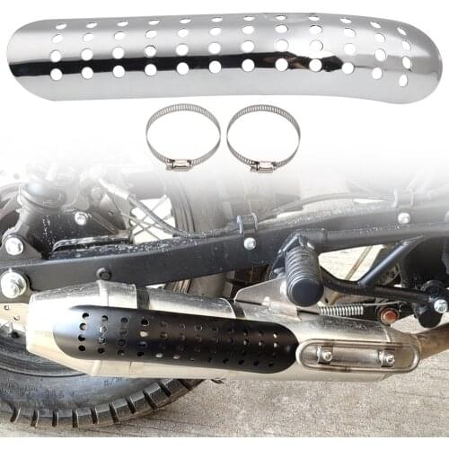 Custom Motorcycle Heat Shield Curve Exhaust Muffler Pipe Cover Heel Guard For Harley Honda Suzuki Chopper Cruiser
