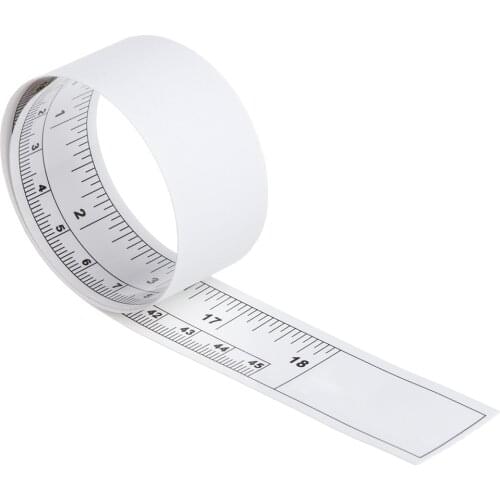 Self Adhesive Metric Measure Tape Vinyl Silver Rulers For Sewing Machine Sticker