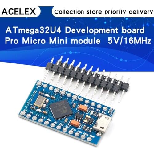 Pro Micro ATmega32U4 5V 16MHz Replace ATmega328 For Arduino Pro Mini With 2 Row Pin Header For Leonardo Mini Usb Interface