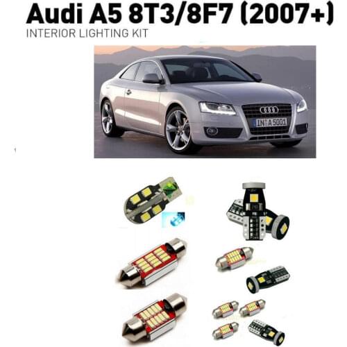 Led interior lights For Audi A5 8T3/8F7 2007+ 12pc Led Lights For Cars lighting kit automotive bulbs Canbus Error Free