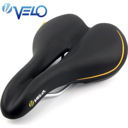 Velo Bicycle Saddle Pro MTB Saddle Wide Comfort Soft Bike Seat Men Padded Saddle for Bike Cushion Leather Bicycle Saddle