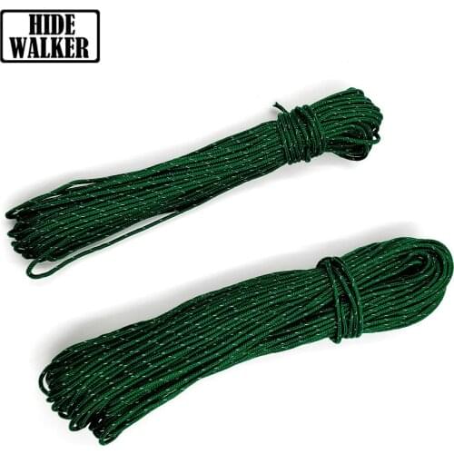 20m 50m Reflective Tent Rope Multifunction Guyline Camping Accessory Tent Supplies Clothesline Knife Handle Winding DIY Paracord