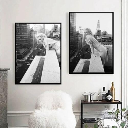 Retro Photo on The Balcony of The Ambassador Hotel In New York City Vintage Canvas Painting Posters Prints Wall Art Room Decor