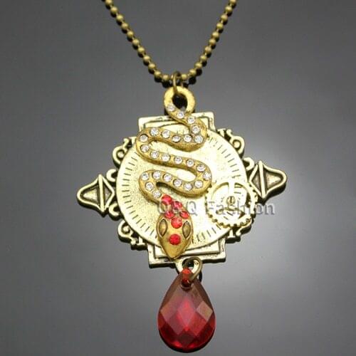 Cleopatra Gold Snake Watch Clock Hand Gear Cog Steampunk Chain Necklace Jewelry New