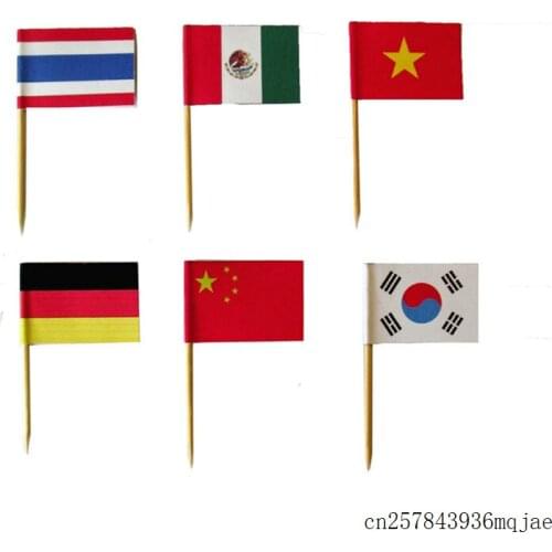 5000 Pcs Flag Toothpicks Cake Toppers Country Flag Picks Cake Toothpicks Nation Flag Toothpicks Fruit Picks Fruit Sticks