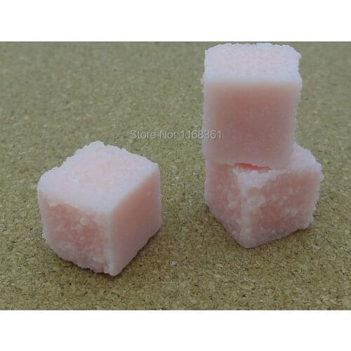 1pcs/lot resin solid light pink color sugar 14mm Cabochons Hair Bow Center Card Frame Making Craft DIY B302-9