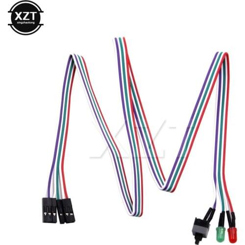 1pcs Hot Sale Desktop Computer PC Case Power cable switch Restart switch Power Reset HDD LED + Switch Cable Connector Adapter