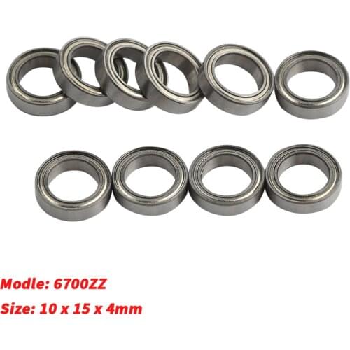 10Pcs 6700ZZ 10x15x4 mm Miniature Bearings Steel Metal Shielded Ball Bearing Thin Wall Roller For RC Cars Trucks