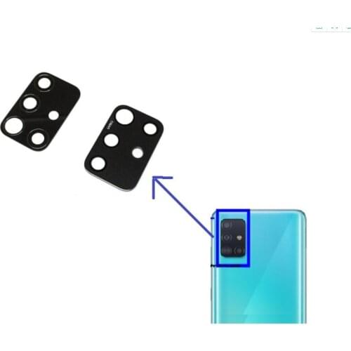 100PCS Camera Lens For Samsung Galaxy A51 A515F / A51 5G Back Rear Camera Glass Cover With Adhesive Sticker Repair Parts
