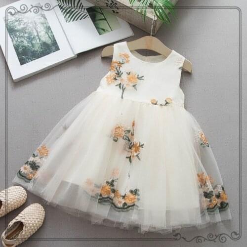 2020 Girl Princess Dress Sleeveless Tutu Dress Summer Sleeveless Party Dress Girls Baby Dresses Kids Clothes