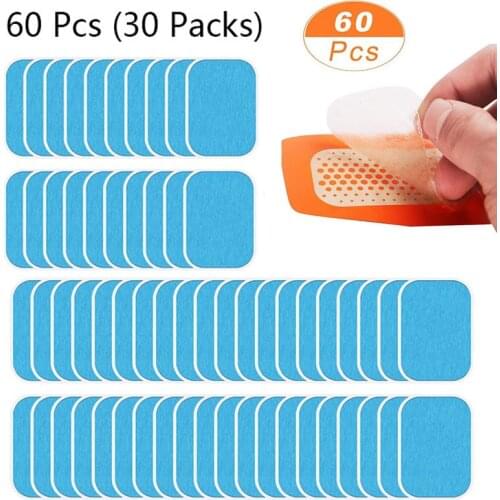 60 Pcs (30 Packs) Abs Trainer Gel Pads Muscle Toner Pads Replacement Gel Sheet For Abs Toner Abdominal Workout Toning Belt