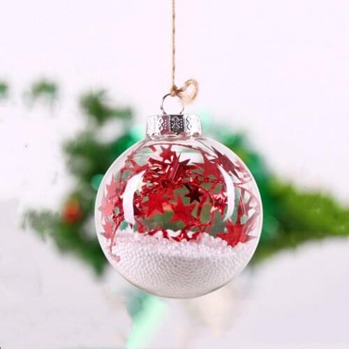 72pcs/pack Diameter=6cm Small Size Transparent Glass Globe Wedding Party Decorative Hanging Ball Christmas Pendant Ornament