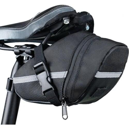 80% Hot Sale Bike Saddle Bag Zipper Large Capacity Canvas Bike Rear Seatpost Pannier Storage Pouch for Bicycle