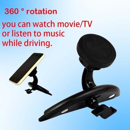 Universal CD Slot Magnetic Car Mount Phone Holder 360 Rotation Mobile Car Magnet Phone Holder Stand for Cell Phones Tablets GPS