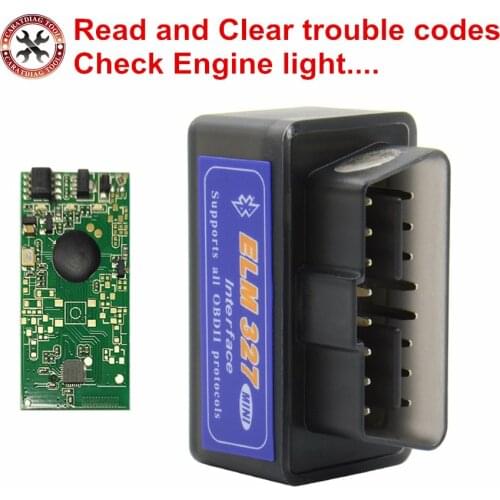 Car Code Scanner Super Mini Elm327 Bluetooth OBD2 2.1 Elm-327 OBDII Adapter For Android Torque with NitroOBD2/EcoOOBD2