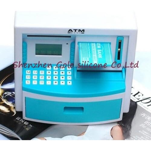 Free Shipping 1pcs/lot Creative ATM Money Bank Password Safe Coin Money Box Piggy Bank Kids Automatic Xmas Birthday Present