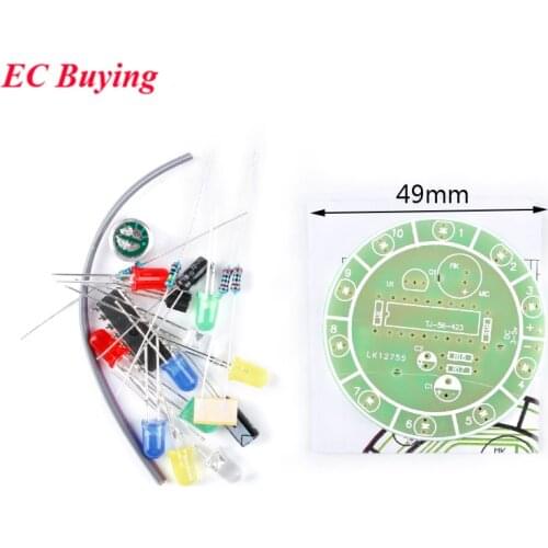CD4017 Voice Activated LED Water Lamp Light Kit Sound Controlled Rotating Cycle DIY Electronic Production Teaching Training Part