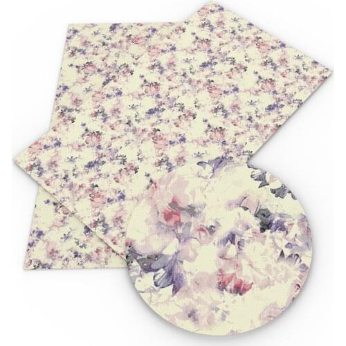 20*33cm Floral Faux Synthetic Leather Fabric For Bow-knot Bags Wallet Earring Phone Case Scrapbook DIY,1Yc16119