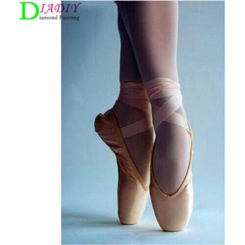 DIY 3D Diamond Painting Cross Stitch Ballet foot Pattern Rhinestones Elegant High-heeled Full Diamond Embroidery Kits