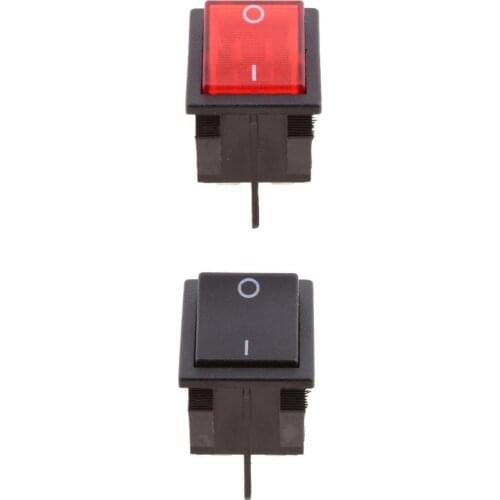 DPST Type 4Pin 2Position ON/OFF Boat Rocker Switch with Indicator Light 2PCS