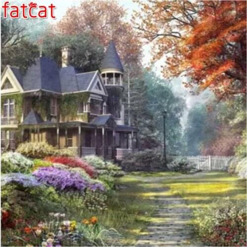 FATCAT 5D Diy Diamond Painting Garden Scenery Diamond Embroidery Sale Full Square Round Drill Mosaic stickers Decoration AE2511