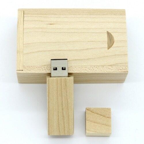 100% Real Capacity 4/8/16/32/64 Unique Wooden Usb Flash Drive Memory Stick/Pendrive/Gift With Wooden Case Box 128GB 1TB 2TB 2.0