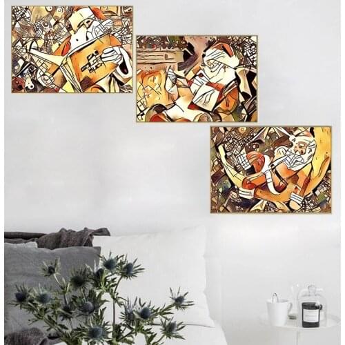 GATYZTORY 3PC Painting By Number Orange Santa Claus Figure Paint Kits Handpainted 40x50cm Frame Home Living Room Decor Photo