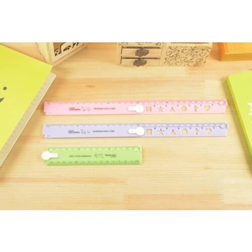 Hot Sale 30cm Cute Kawaii Candy Folding Plastic Ruler For Kids Student Creative Product Gift Office School Supplie