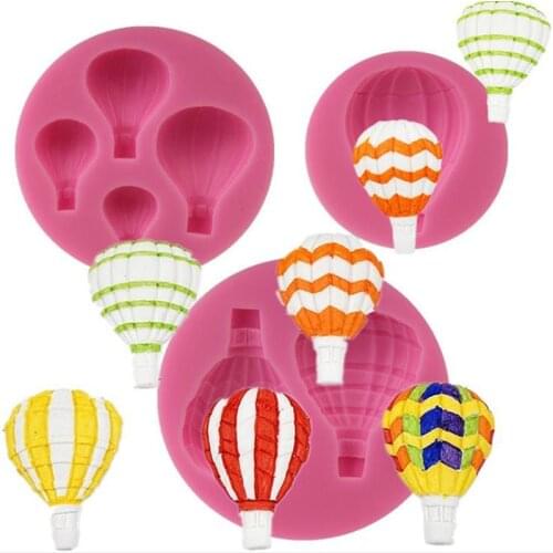 Hot Air Balloon Biscuits Fondant Cake Silicone Mold Candy Embossed Mould Cookies Decoration Molds Baking Cake Tools