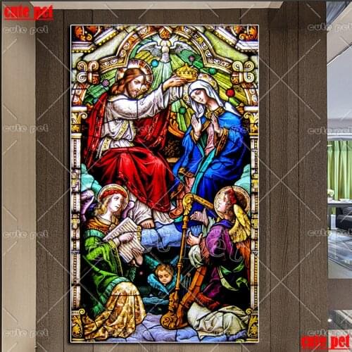 DIY Diamond Painting Religion: Jesus and the Virgin Mary Hot selling art cross stitch full diamond embroidery mosaic decor large