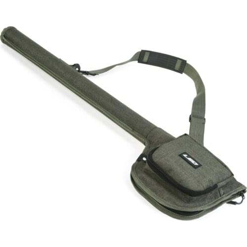 LEO 82cm Fly Fishing Bag Professional Double Layer Canvas Fishing Rod Reel Shoulder Bag for Fly Fishing Rod Reel Combo Set