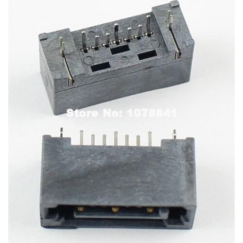 10pcs SATA Type A 7 Pin Straight DIP Male Connector For Hard Drive HDD