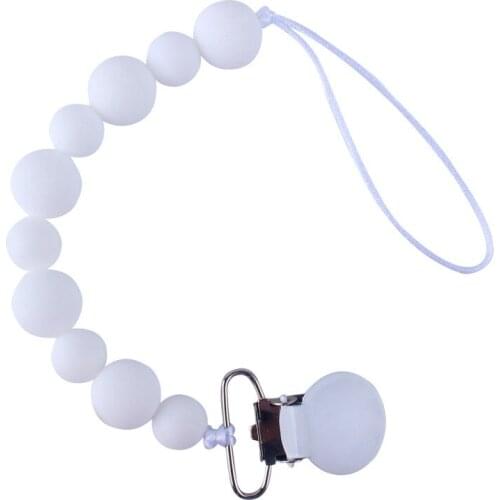 Baby Shower Gift Pacifier Clip Handmade Pacifiers Silicone Teething Cute Baby Supplies Soother Chain Attache Tetine