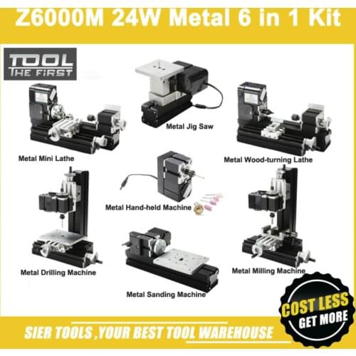 Z6000M 24W Metal 6 in 1 Mini lathe kit/24W,20000rpm 6in1 Mini Metal Lathe /DIY mini lathe